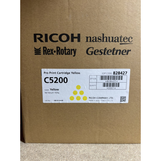 Ricoh ProC5200 Yellow Toner Cartridge (Original) 828427