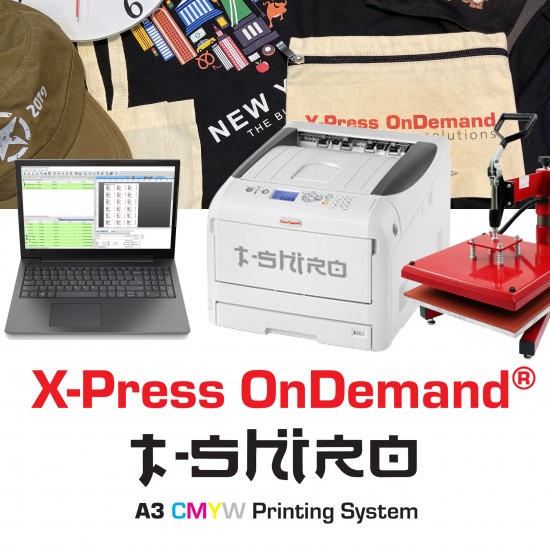 XPOD TSHIRO+ A3 White Toner CMYW Printing System